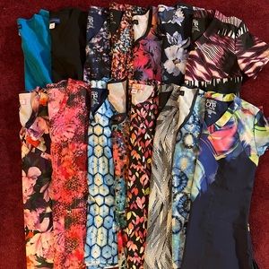 15 scrub tops size xs